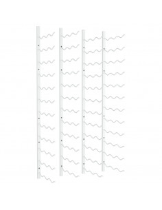 Portavini da Parete per 36 Bottiglie 2 pz Bianchi in Ferro 2