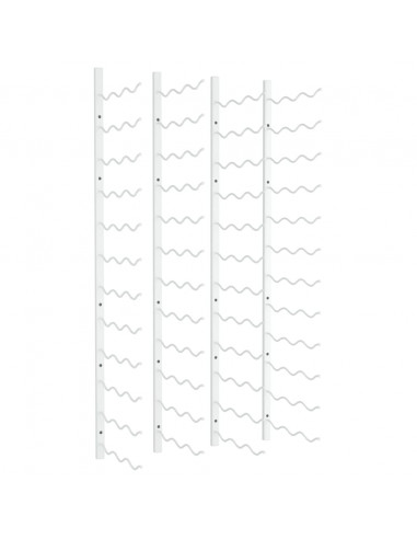 Portavini da Parete per 36 Bottiglie 2 pz Bianchi in Ferro