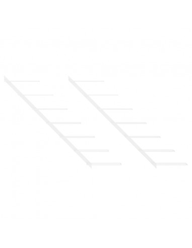 Portavini da Parete per 7 Bottiglie 2 pz Metallo Bianco