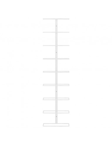 Portavini da Parete per 9 Bottiglie Bianco in Ferro