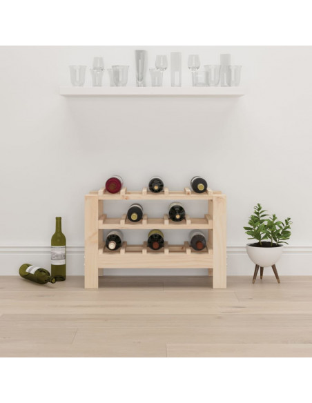 Portavini 61,5x30x42 cm in Legno Massello di Pino