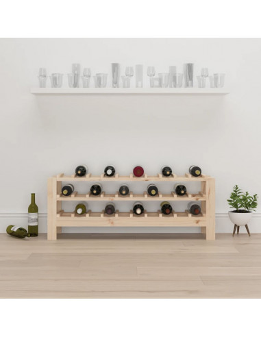 Portavini 109,5x30x42 cm in Legno Massello di Pino