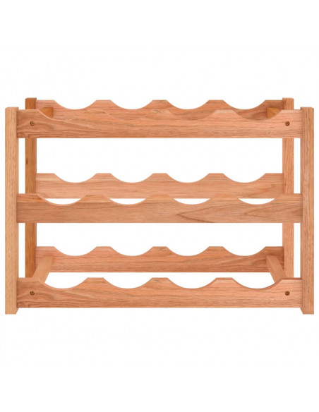 Portabottiglie per 12 Bottiglie in Legno Massello di Noce