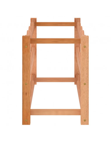 Portabottiglie per 12 Bottiglie in Legno Massello di Noce