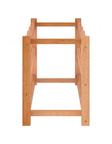 Portabottiglie per 12 Bottiglie in Legno Massello di Noce