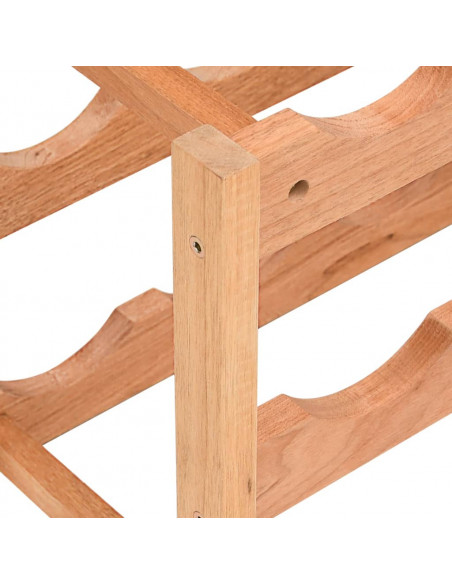 Portabottiglie per 12 Bottiglie in Legno Massello di Noce