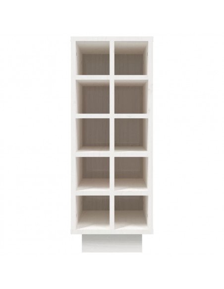 Portabottiglie Bianco 23x34x61 cm in Legno Massello di Pino