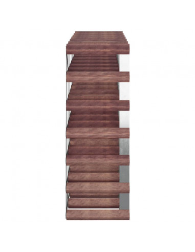 Portabottiglie per 42 Bottiglie Legno Massello di Pino Marrone
