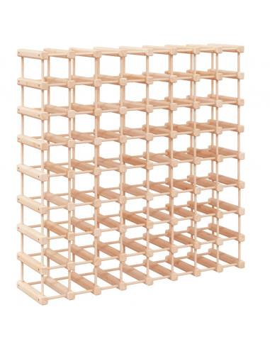 Portabottiglie Vino 72 Bottiglie 90,5x23x90,5 cm Massello Pino