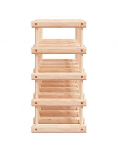 Portabottiglie Vino 20 Bottiglie 46,5x23x46,5 cm Massello Pino