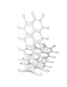 Portabottiglie da Tavola in Alluminio per 15 Bottiglie Argento 2