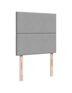 Giroletto a Molle con Materasso Grigio Chiaro 90x190 cm Tessuto 2