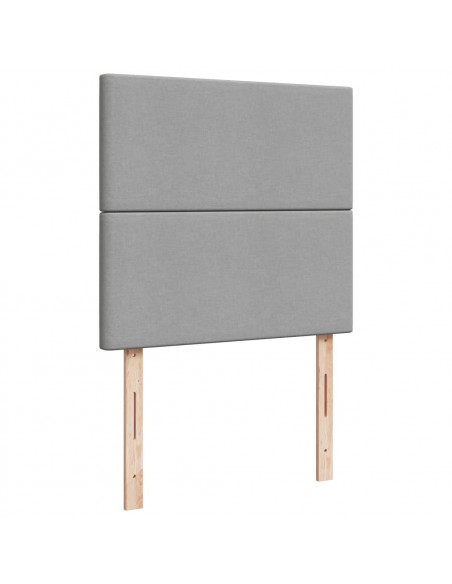 Giroletto a Molle con Materasso Grigio Chiaro 90x190 cm Tessuto