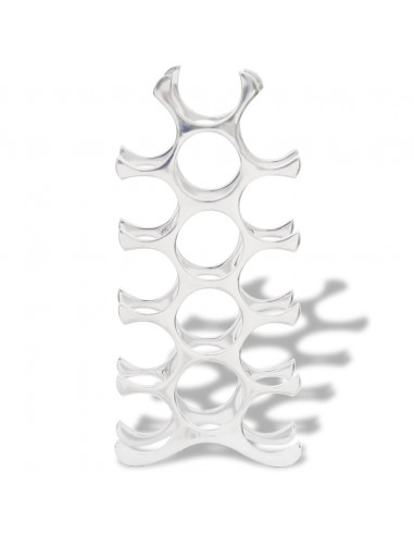 Portabottiglie da Tavola in Alluminio per 15 Bottiglie Argento