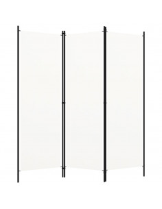 Paravento a 3 Pannelli Bianco 150x180 cm 2