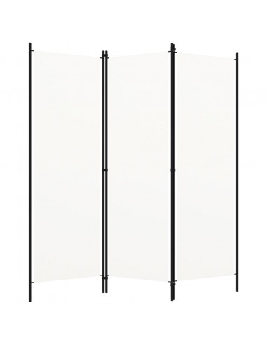 Paravento a 3 Pannelli Bianco 150x180 cm