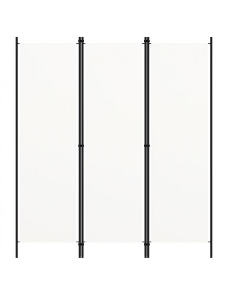 Paravento a 3 Pannelli Bianco 150x180 cm