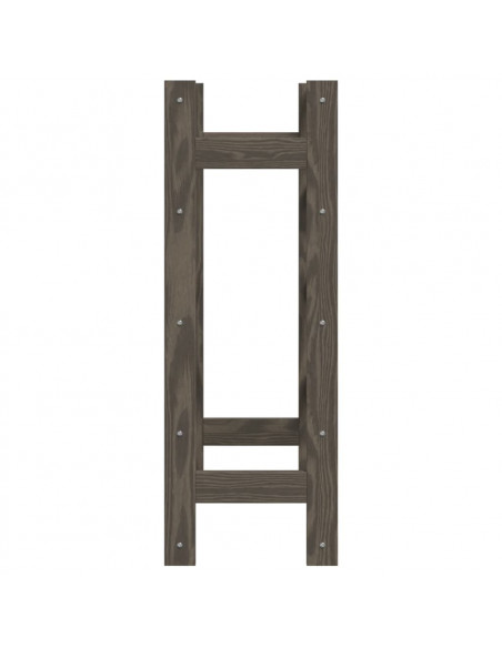 Portabottiglie per 20 Bottiglie Grigio Legno Massello di Pino
