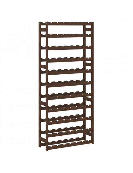 Portabottiglie per 77 Bottiglie Marrone Legno Massello di Pino