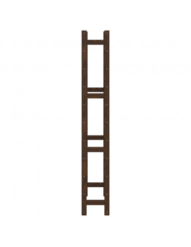 Portabottiglie per 77 Bottiglie Marrone Legno Massello di Pino