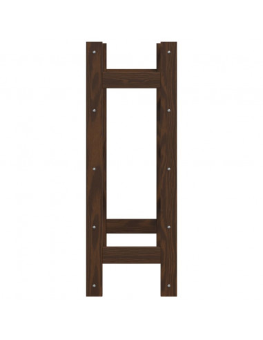 Portabottiglie per 20 Bottiglie Marrone Legno Massello di Pino