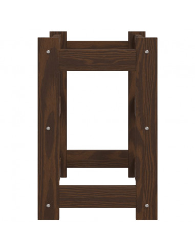 Portabottiglie per 12 Bottiglie Marrone Legno Massello di Pino