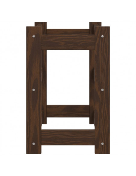 Portabottiglie per 12 Bottiglie Marrone Legno Massello di Pino