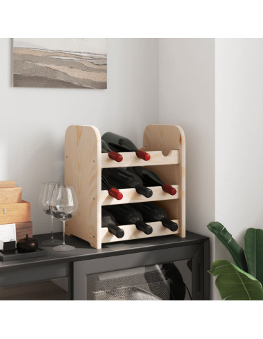 Portavini 33x25x37 cm in Legno Massello di Pino