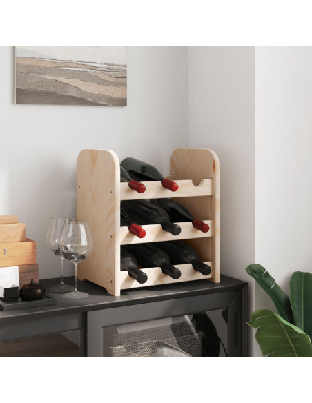 Portavini 33x25x37 cm in Legno Massello di Pino