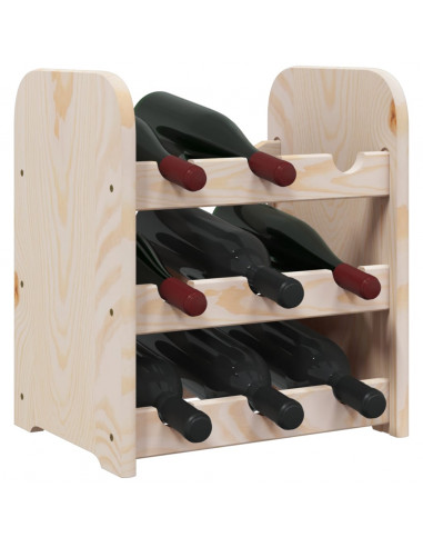 Portavini 33x25x37 cm in Legno Massello di Pino