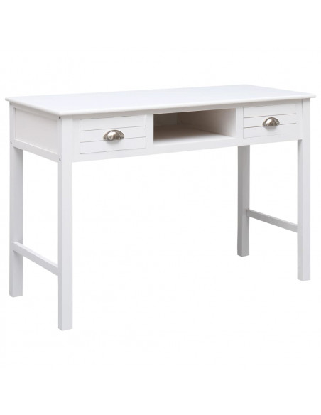 Scrivania Bianca 110x45x76 cm in Legno