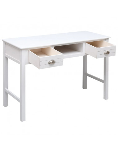 Scrivania Bianca 110x45x76 cm in Legno