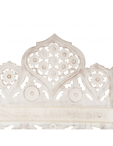 Divisorio 5 Pannelli Intagliato Bianco 200x165cm Mango Massello