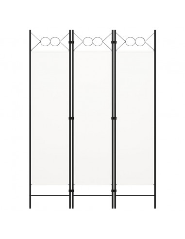 Paravento a 3 Pannelli Bianco 120x180 cm