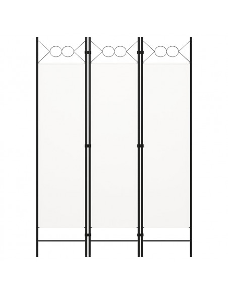 Paravento a 3 Pannelli Bianco 120x180 cm