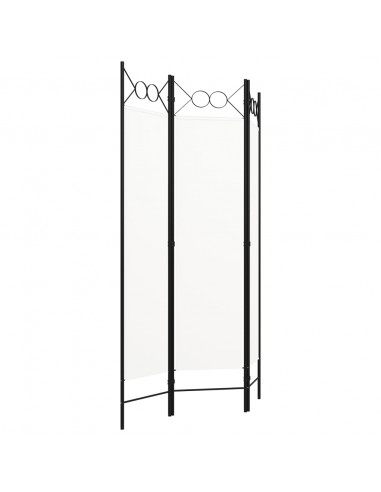 Paravento a 3 Pannelli Bianco 120x180 cm