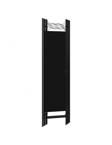 Paravento a 5 Pannelli Nero 200x180 cm