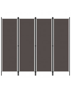 Paravento a 4 Pannelli Antracite 200x180 cm