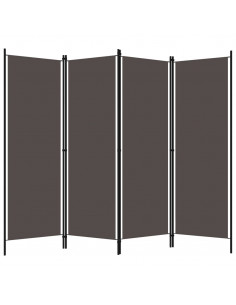 Paravento a 4 Pannelli Antracite 200x180 cm 2
