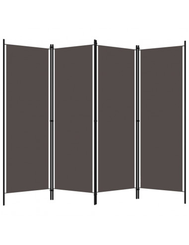 Paravento a 4 Pannelli Antracite 200x180 cm