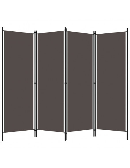Paravento a 4 Pannelli Antracite 200x180 cm