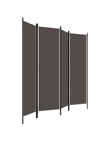 Paravento a 4 Pannelli Antracite 200x180 cm
