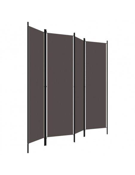 Paravento a 4 Pannelli Antracite 200x180 cm