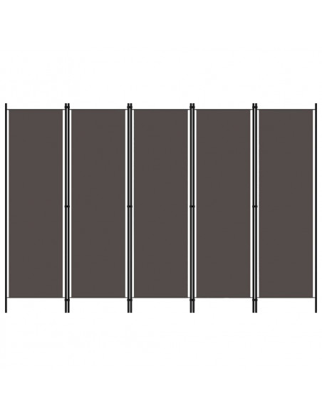Paravento a 5 Pannelli Antracite 250x180 cm