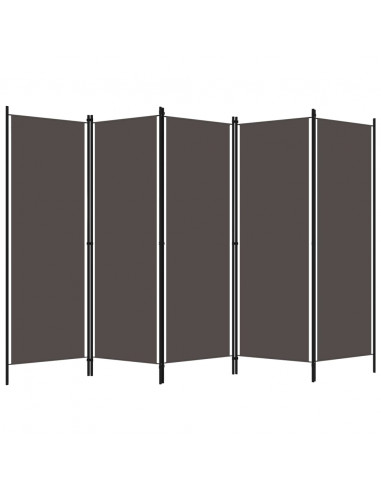 Paravento a 5 Pannelli Antracite 250x180 cm