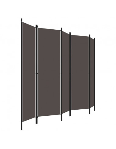 Paravento a 5 Pannelli Antracite 250x180 cm