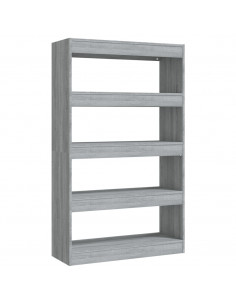 Libreria/Divisorio Grigio Sonoma 80x30x135 cm in Truciolato 2