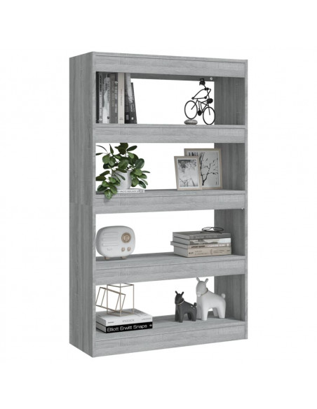Libreria/Divisorio Grigio Sonoma 80x30x135 cm in Truciolato