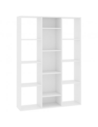 Libreria/Divisorio Bianco 100x24x140 cm in Legno Multistrato
