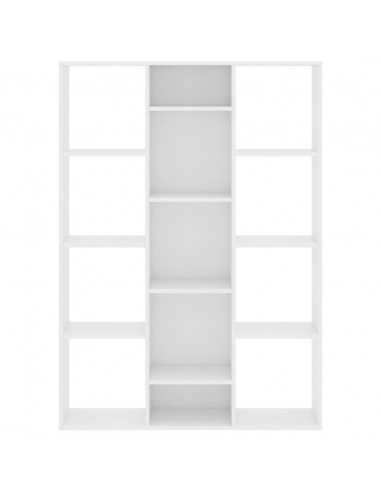 Libreria/Divisorio Bianco 100x24x140 cm in Legno Multistrato